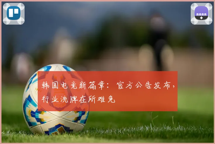 韩国电竞新篇章：官方公告发布，行业洗牌在所难免